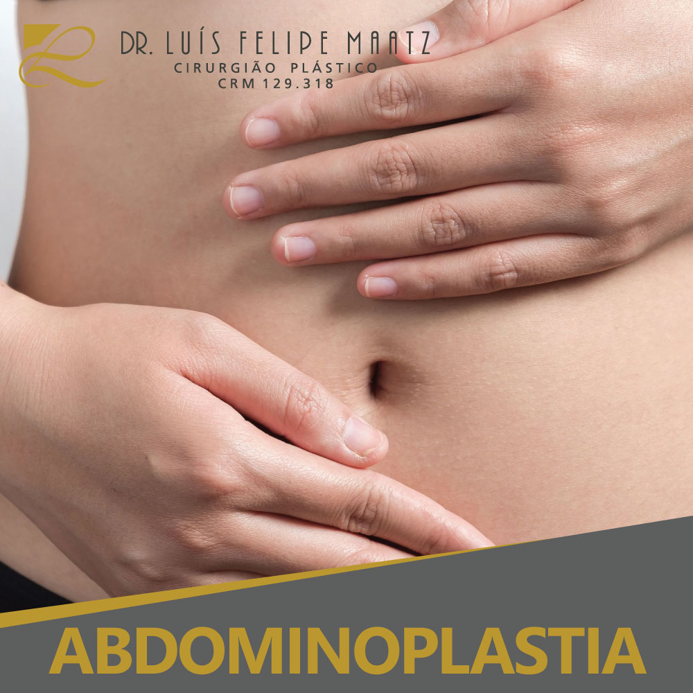 Cirurgia plástica do abdome ou Abdominoplastia - Clínica de cirurgia plástica Dr. Luís Maatz, localizada na cidade de Jundiaí.