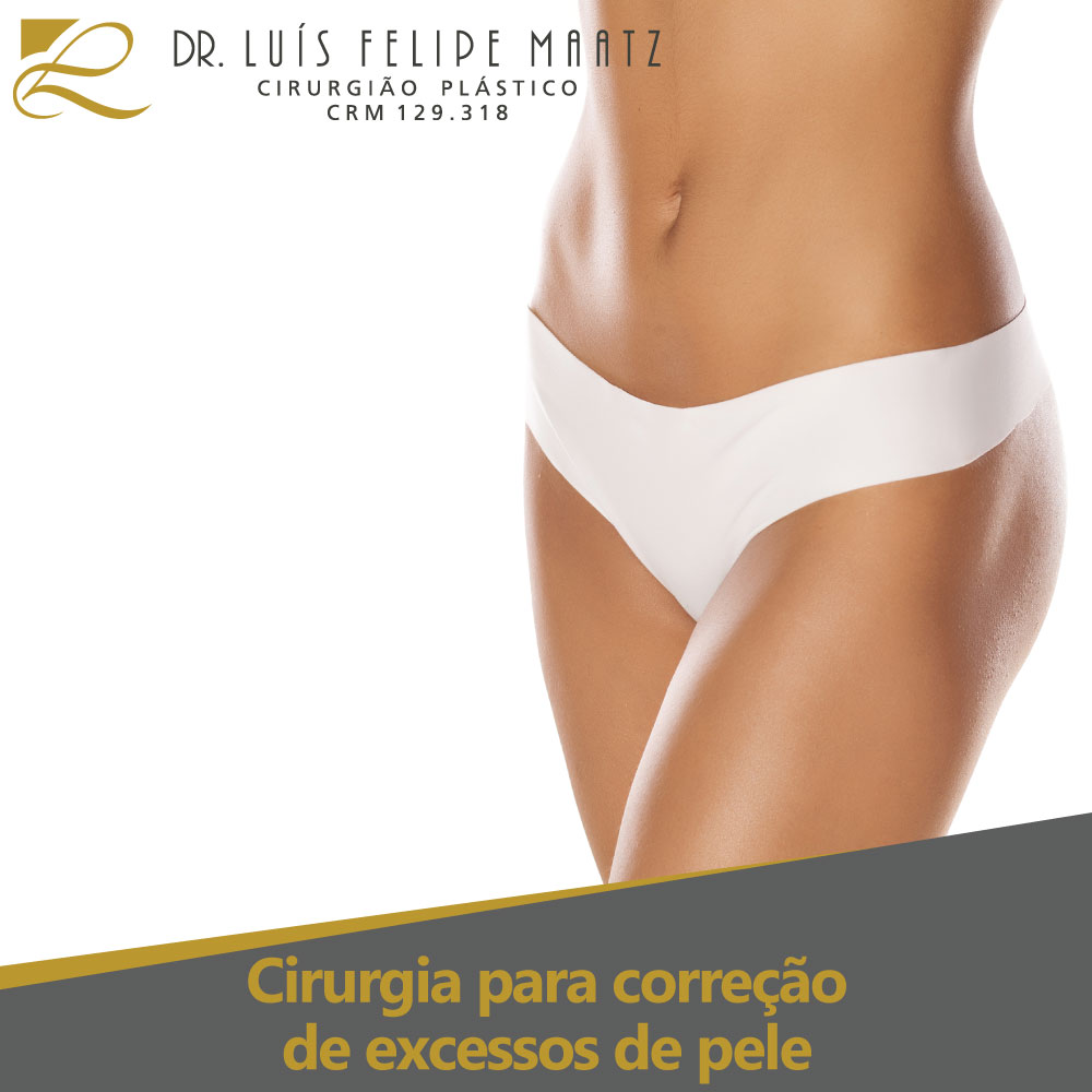 Cirurgia para correção de excessos de pele - Clínica de cirurgia plástica Dr. Luís Maatz, localizada na cidade de Jundiaí.